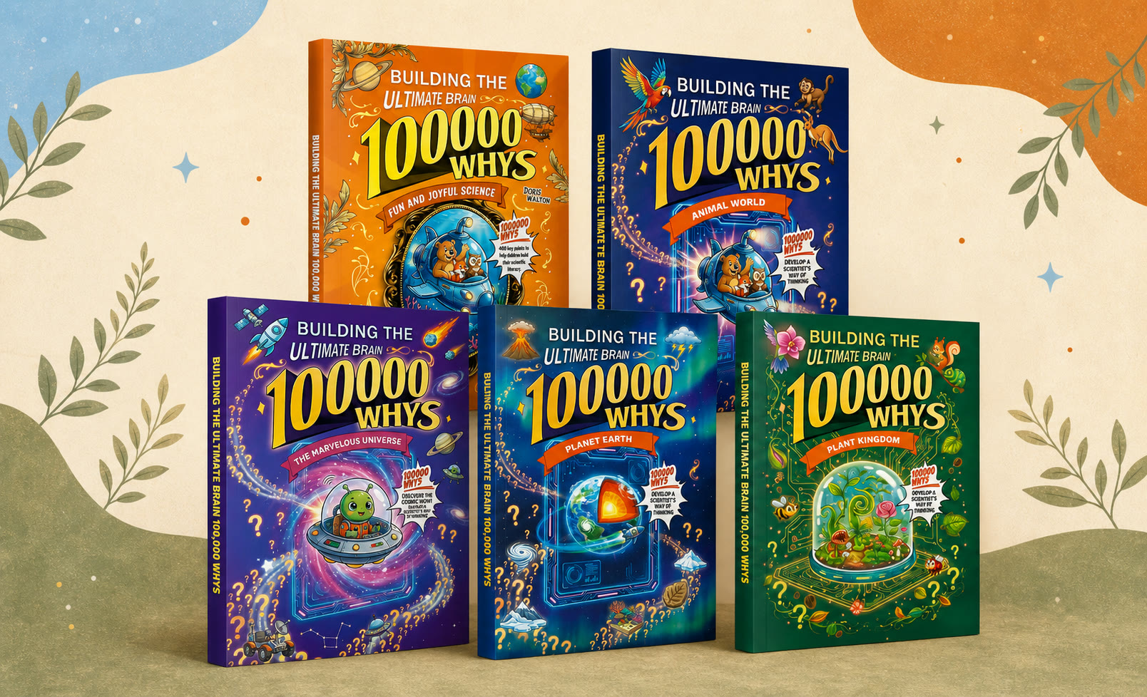 The five colourful 100,000 Whys science books